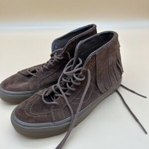 Vans Sk8-Hi Moc Fringe Brown Suede Sneakers Men's 6 / Women's 7.5 New